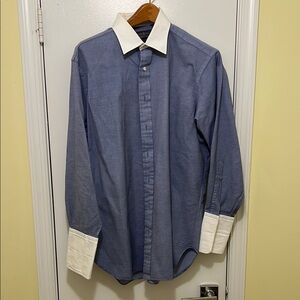 Robert Talbott Blue and White Dress Shirt
